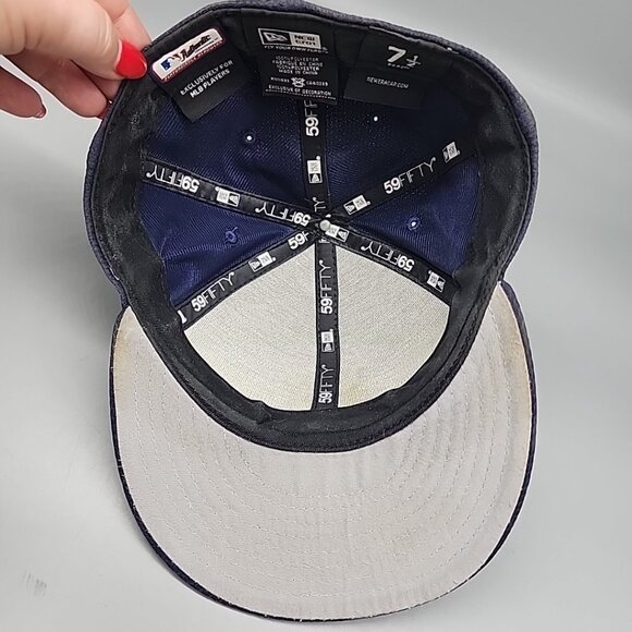 San Francisco Giants Hat Cap Mens Fitted 7 1/2 New Era American Flag 4th Of July - Picture 5 of 6